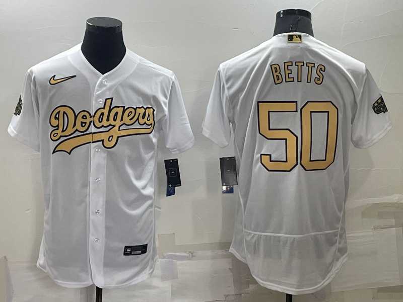 Los Angeles Dodgers #50 Mookie Betts White 2022 All Star Stitched Flexbase Nike Jersey,We sell and wholesale Los Angeles Dodgers #50 Mookie Betts White 2022 All Star Stitched Flexbase Nike Jersey on line form chian!